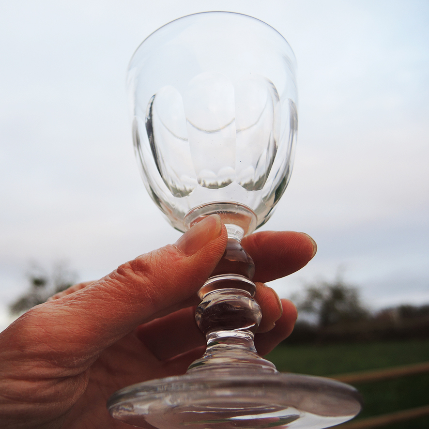 4 Verres à Pied en Cristal Gondole de Baccarat H 12 cm