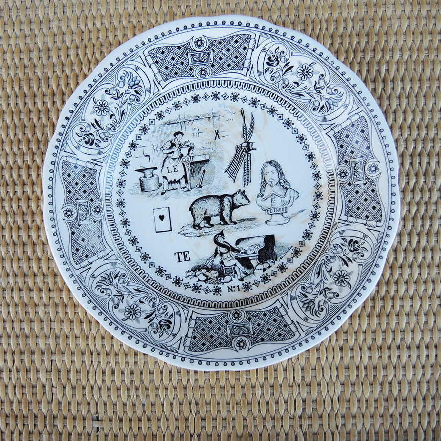 6 Anciennes Assiettes Parlantes en Céramique de Gien - Proverbes (6)