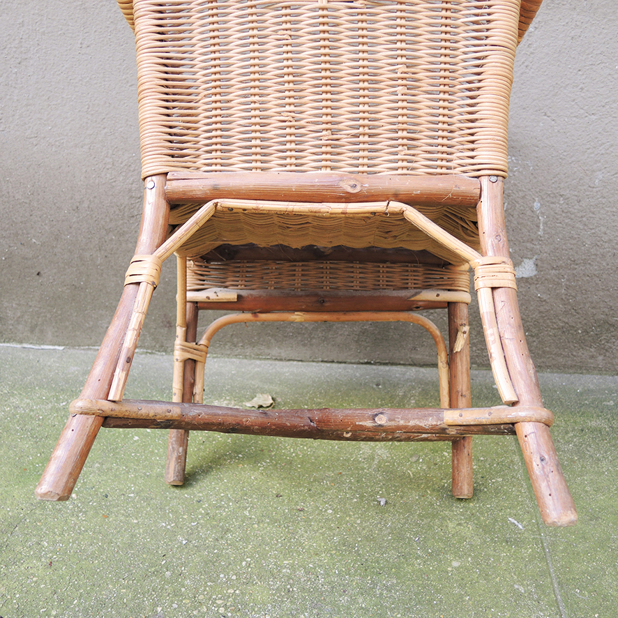 Ancien Fauteuil en Osier Pour Enfant (3)