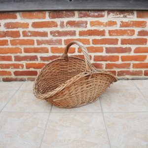 Ancien Panier à Bûches en Osier