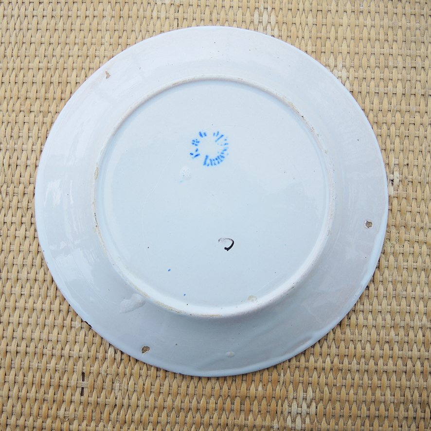 Ancienne Assiette Décorative K & G Lunéville Coq sur Panier (3)