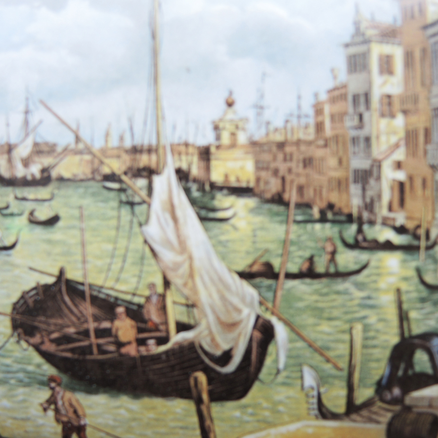 Ancienne Lithographie sur Tôle Encadrée : Canaletto – Image 4