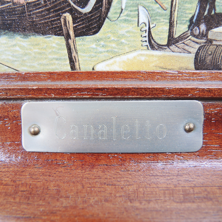 Ancienne Lithographie sur Tôle Encadrée : Canaletto – Image 3