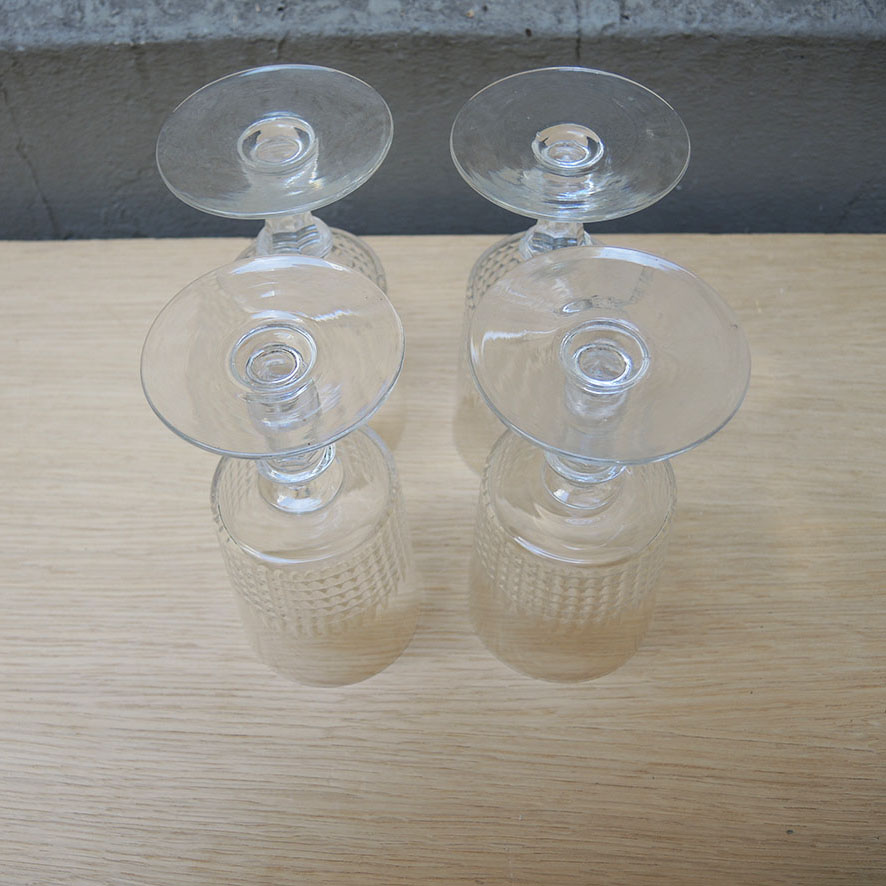 Lot de 9 Anciens Verres à Pied de Style Baccarat (7)