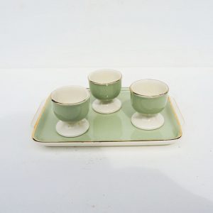 3 Anciens Coquetiers sur Plateau en Cérmique - Villeroy Boch
