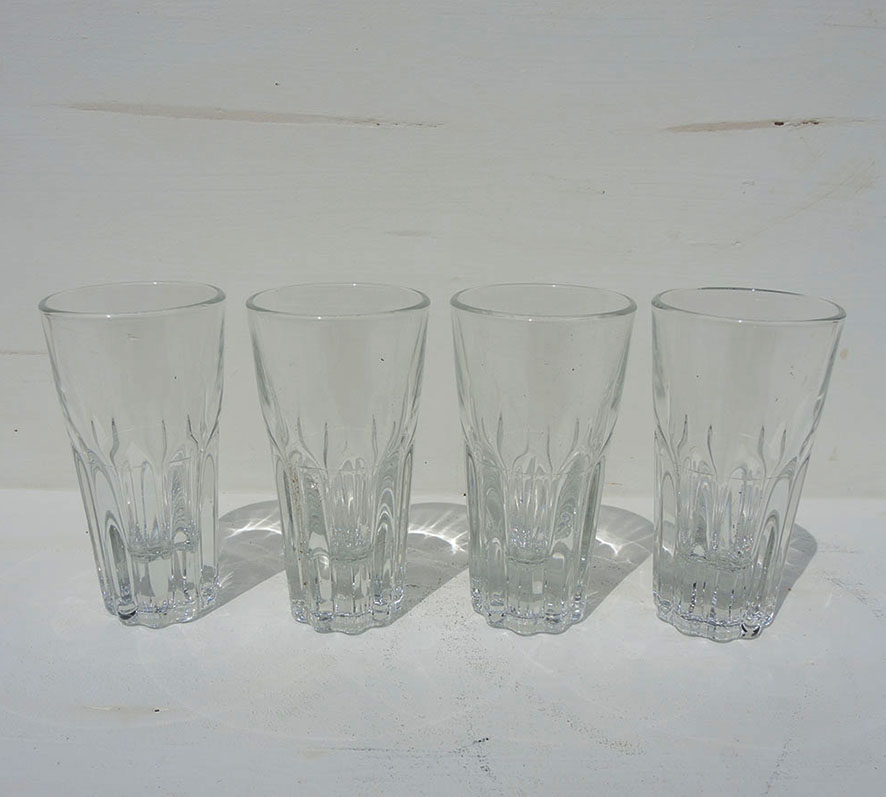verres-pastis-verre-transparant-vintage 4 Anciens Verres à Pastis en Verre Transparent