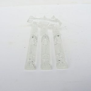 7 Anciens Porte-Couteaux Pyramide en Cristal Taillé