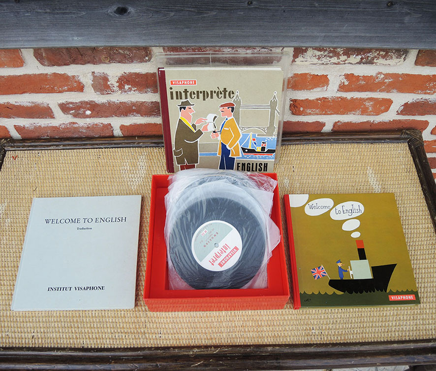 coffret-visaphone-anglais-vintage Ancien Coffret Visaphone Cours d Anglais