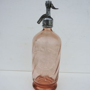 Ancien Siphon en Verre Rose - Baillet - Argenteuil