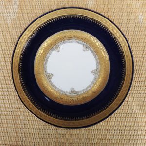 Ancienne Assiette en Porcelaine Dorée - F Paulhat Limoges