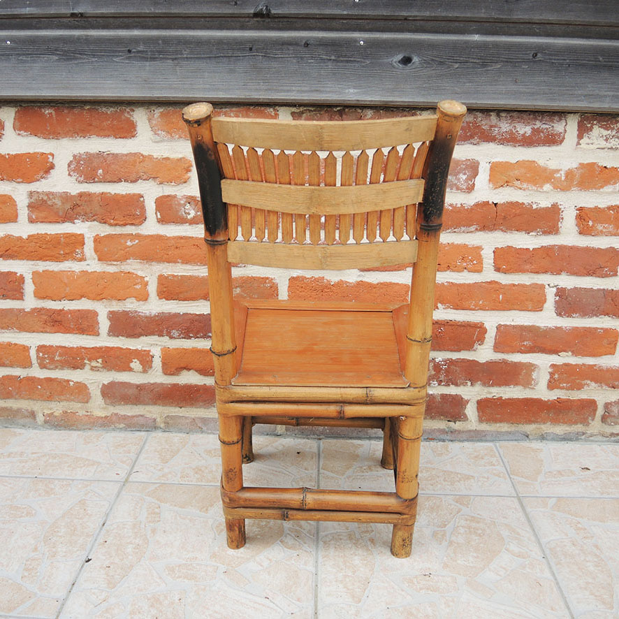 Ancienne Chaise Pour Enfant en Bambou (2)