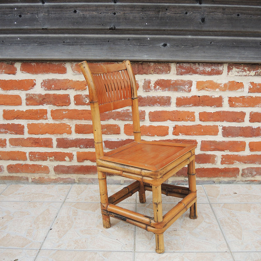 Ancienne Chaise Pour Enfant en Bambou (4)