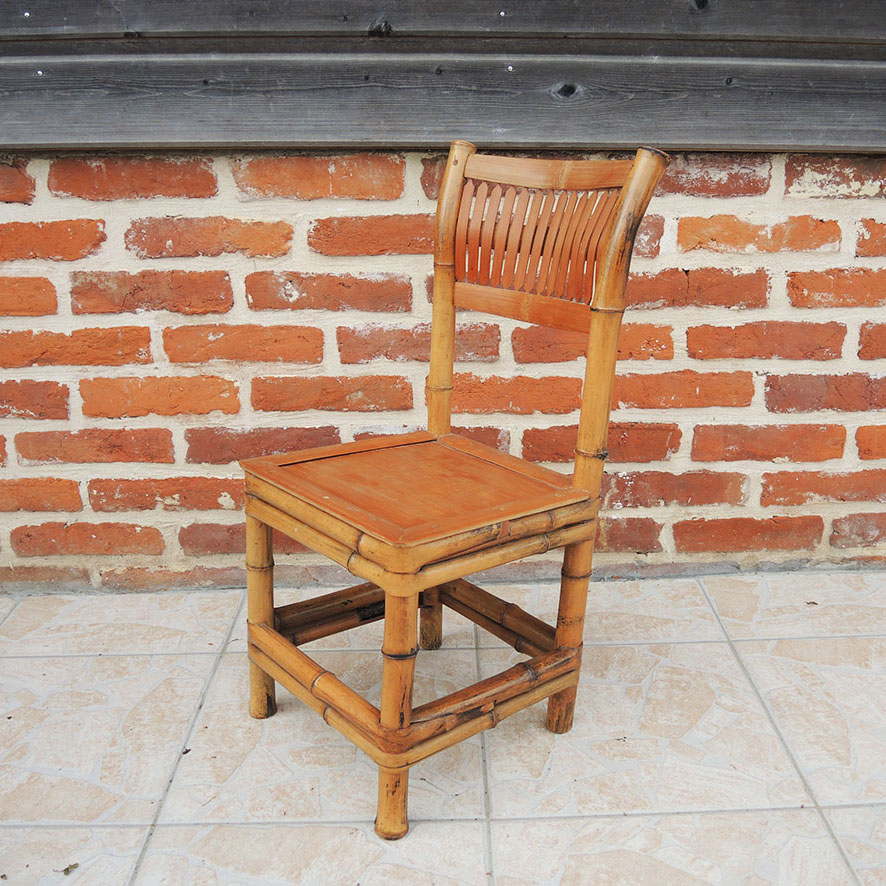 Ancienne Chaise Pour Enfant en Bambou (5)