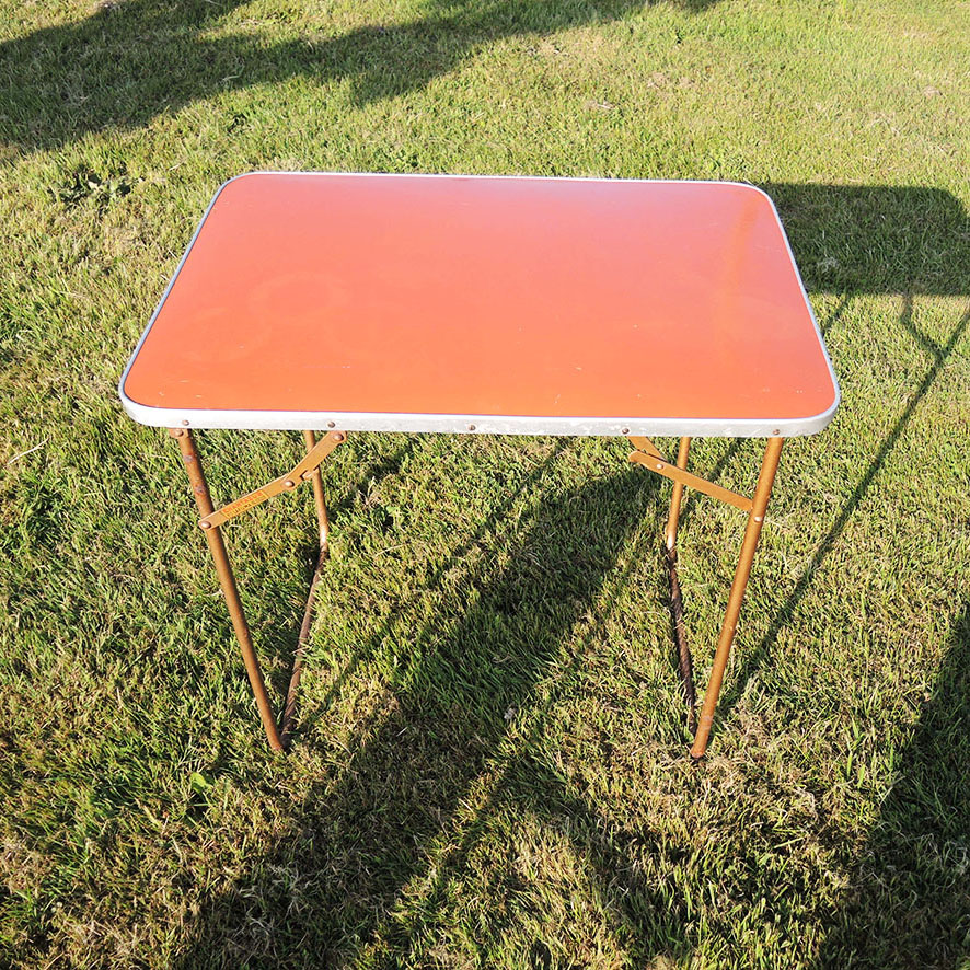 Ancienne Table de Camping Orange Lafuma Chantazur (3)