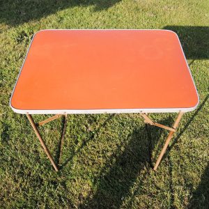 Ancienne Table de Camping Orange Lafuma Chantazur