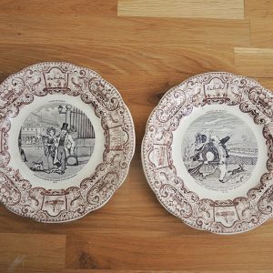 2 Anciennes Assiettes Parlantes Gien - Trains de Plaisir