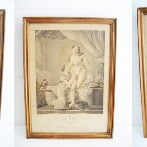 3 Lithographies Encadrées - Matin, Midi & Soir - Noel Joseph Blaizot