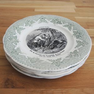 6 Anciennes Assiettes Parlantes Creil & Montereau - Histoire de Rire