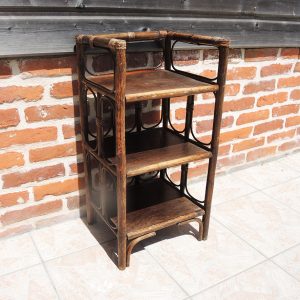 Ancien Chevet Etagère en Rotin