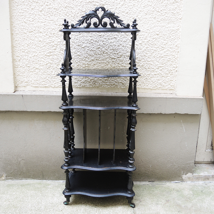 Ancien Meuble à Partitions de Musique Noir Style Napoléon III – Image 2