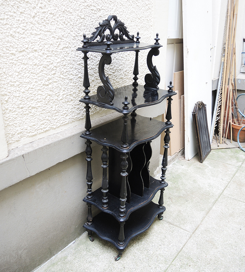 Ancien Meuble à Partitions de Musique Noir Style Napoléon III – Image 3