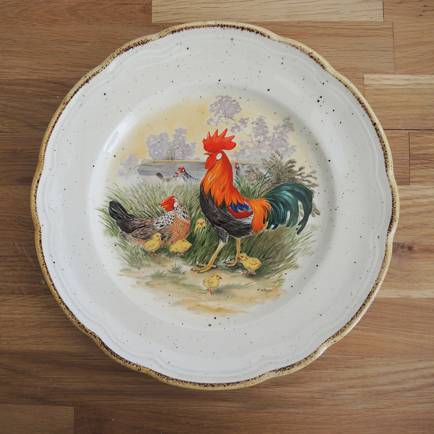 Ancienne Assiette Coq en Céramique - Primula Italie