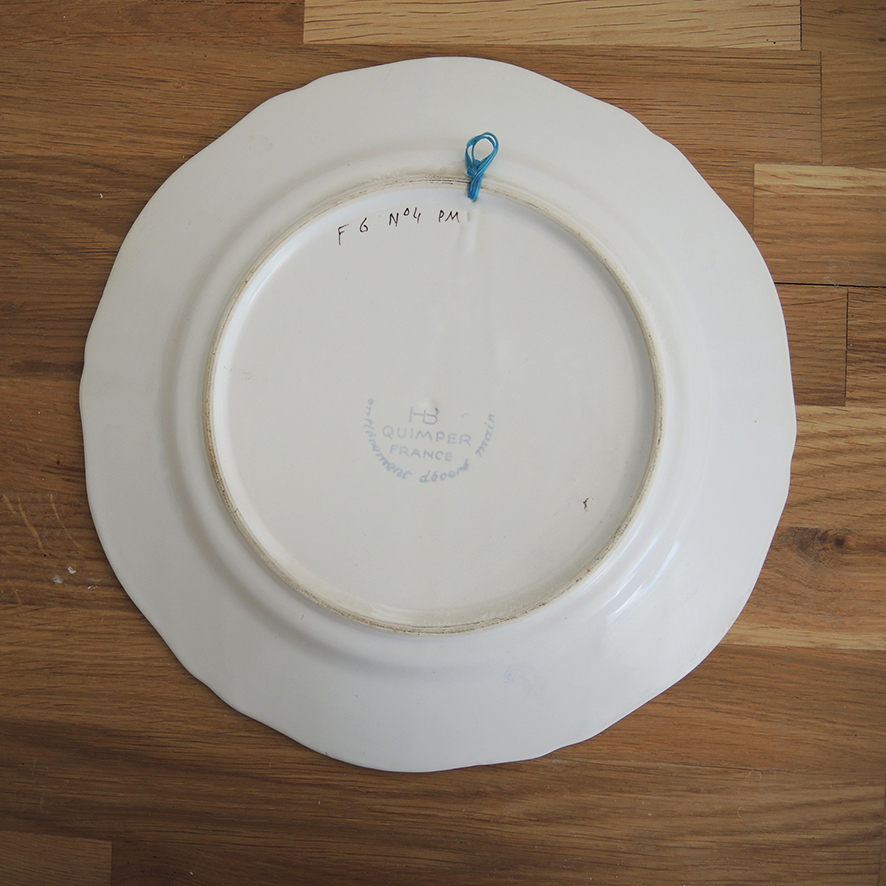Ancienne Assiette Faisan en Céramique HB Quimper – Image 4