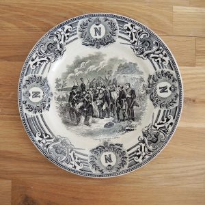 Ancienne Assiette Parlante Keramis BF - Mort du Général Lannes