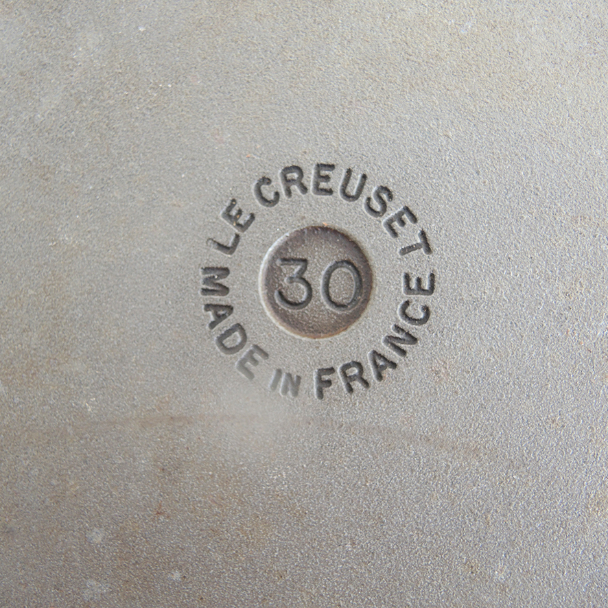 Ancienne Cocotte Ovale en Fonte Emaillée Beige LE CREUSET No 30 – Image 4