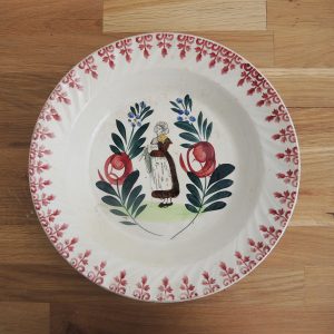 Ancienne Grande Assiette Creuse Moulin des Loups - Paysanne