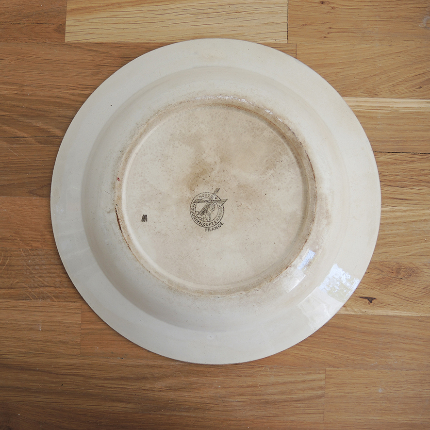 Ancienne Grande Assiette Creuse Moulin des Loups - Paysanne - Image 3