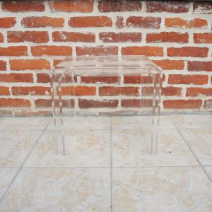 2 Anciens Table Gigognes en Plexiglas Transparent