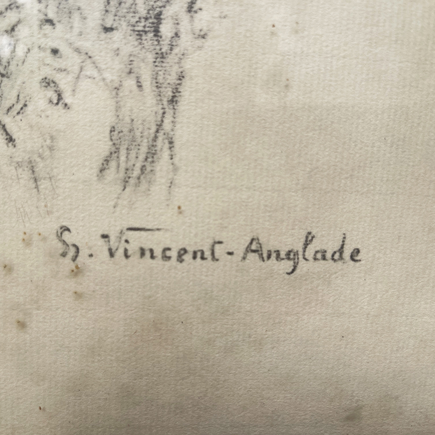 3 Anciens Dessins - Portraits de Chiens de Chasse - Henri Vincent Anglade – Image 9