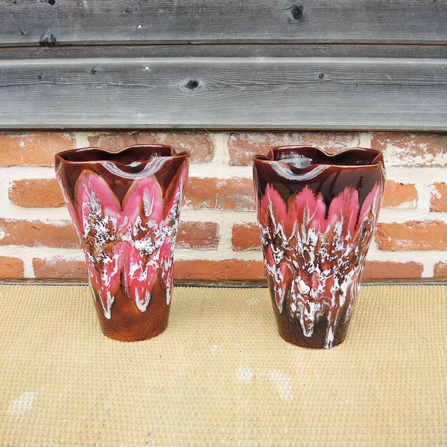 2 Anciens Vases en Céramique de Vallauris