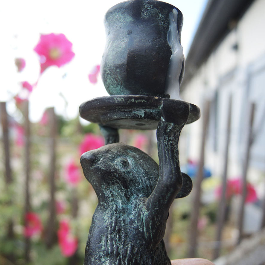 Ancien Bougeoir Souris en Bronze - Image 3