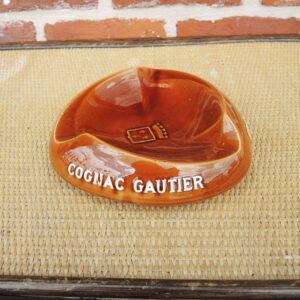 Ancien Cendrier Publicitaire en Céramique Cognac Gautier
