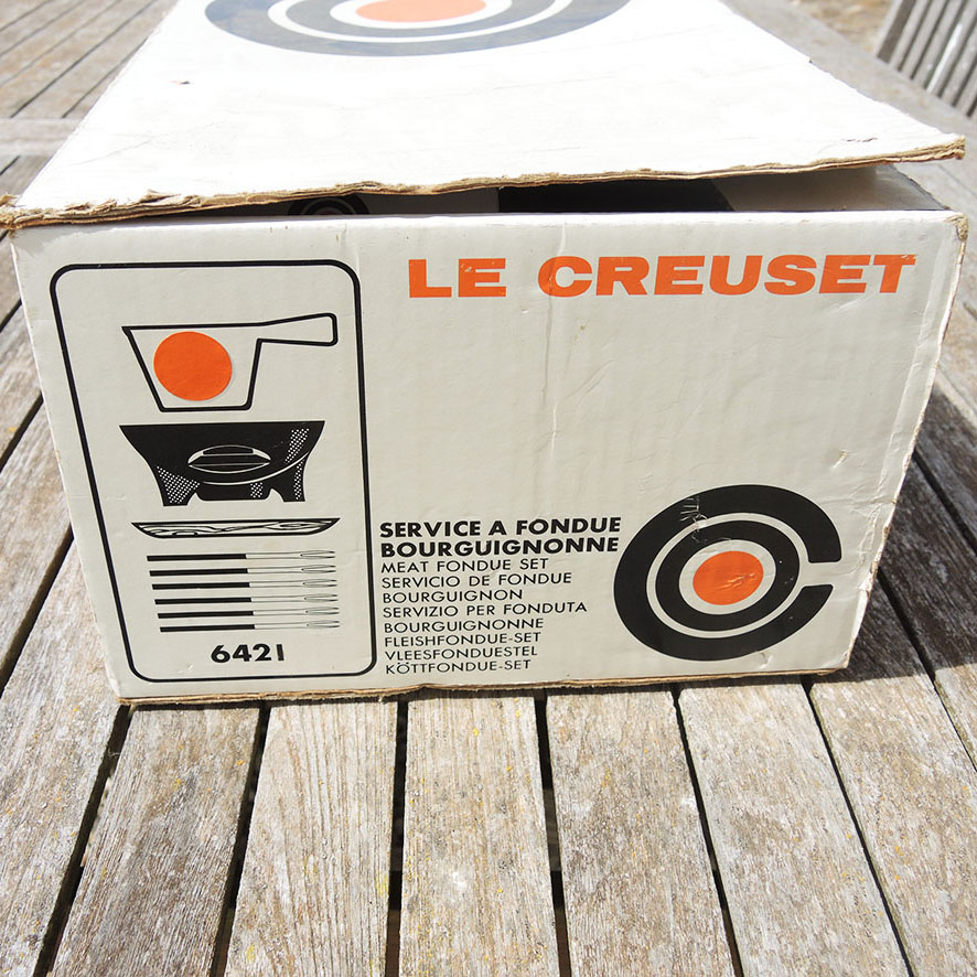 Ancien Service à Fondue Bourguignonne Orange LE CREUSET - 6421 – Image 3