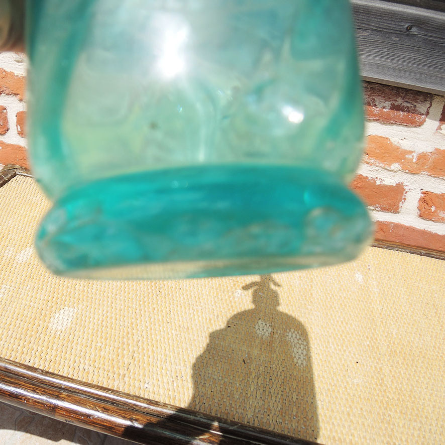 Ancien Siphon en Verre Turquoise FAVRE DOLIVET LILLEBONNE - Image 5