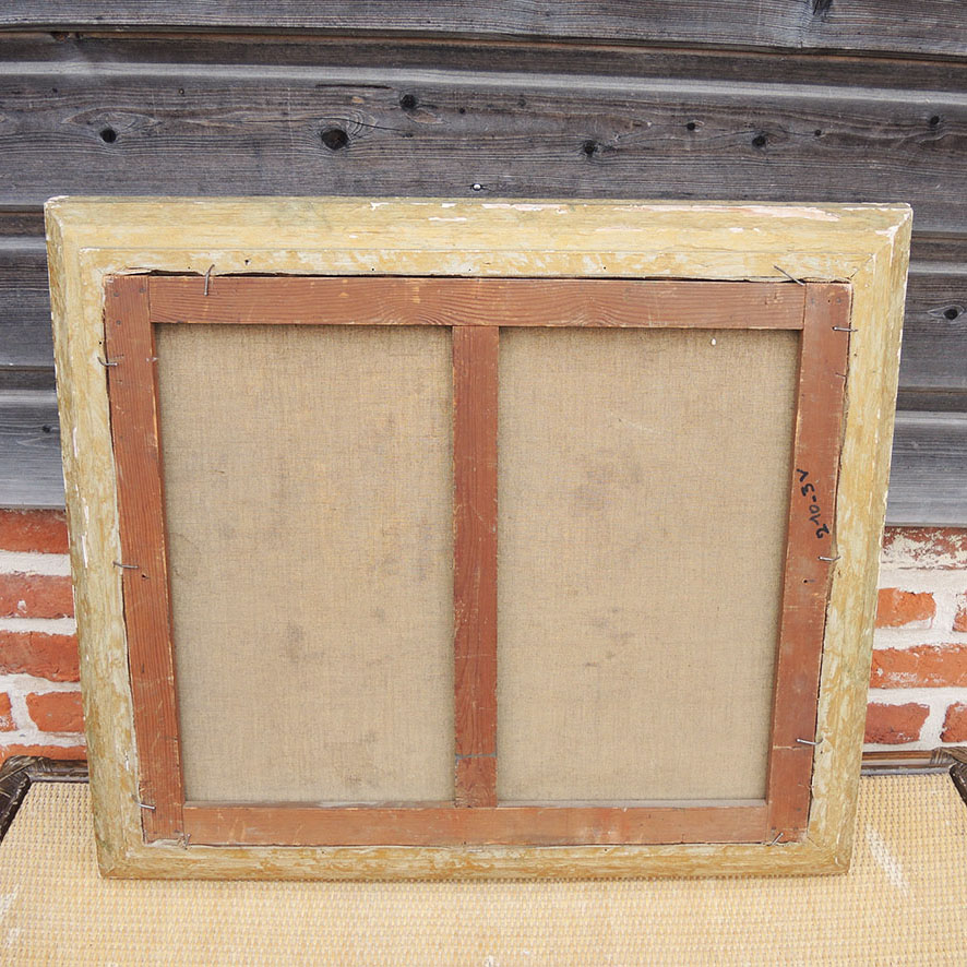 Ancien Tableau à l'Huile Encadré Forêt en Automne - Image 3