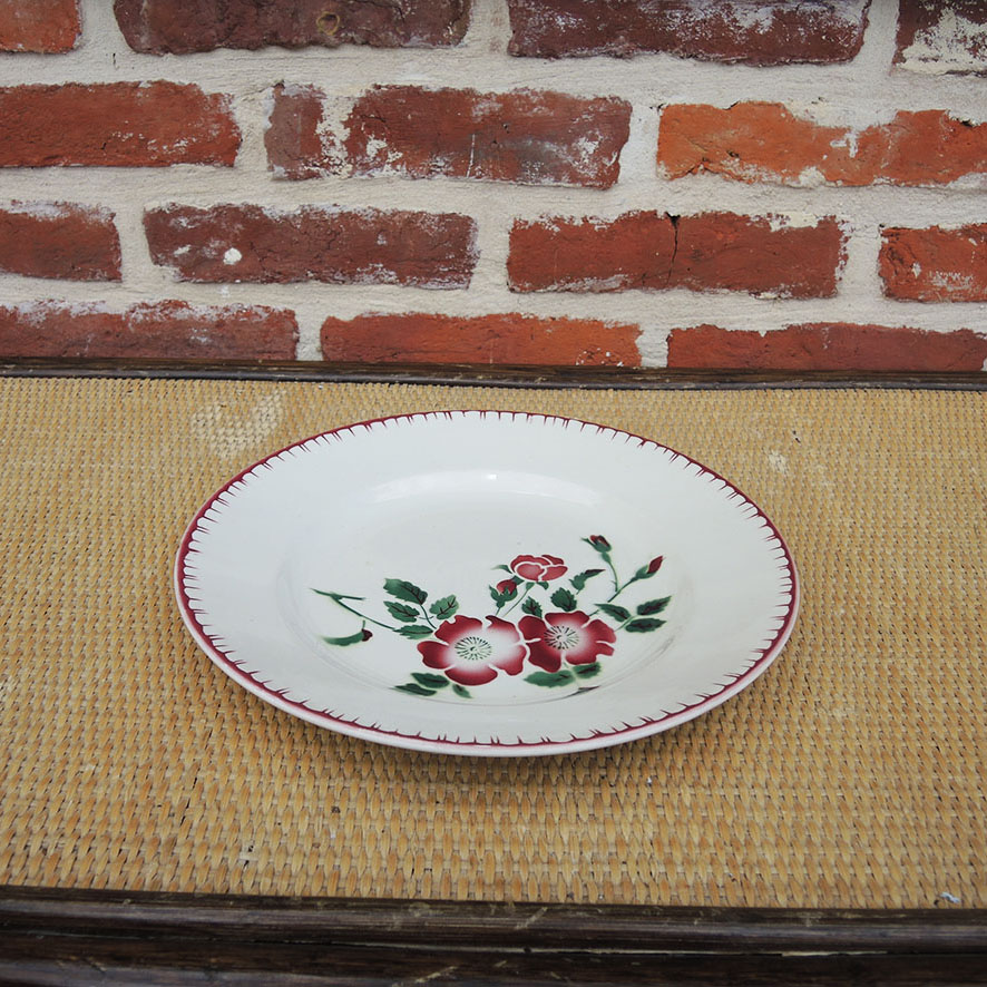 Ancienne Assiette Plate en Céramique de Sarreguemines - Décor Epernay - Image 2