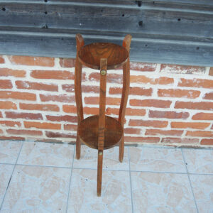 Ancienne Sellette Porte-Plantes en Bois