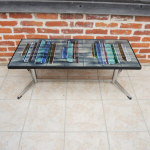 Ancienne Table Basse Design en Céramique Style Vallauris